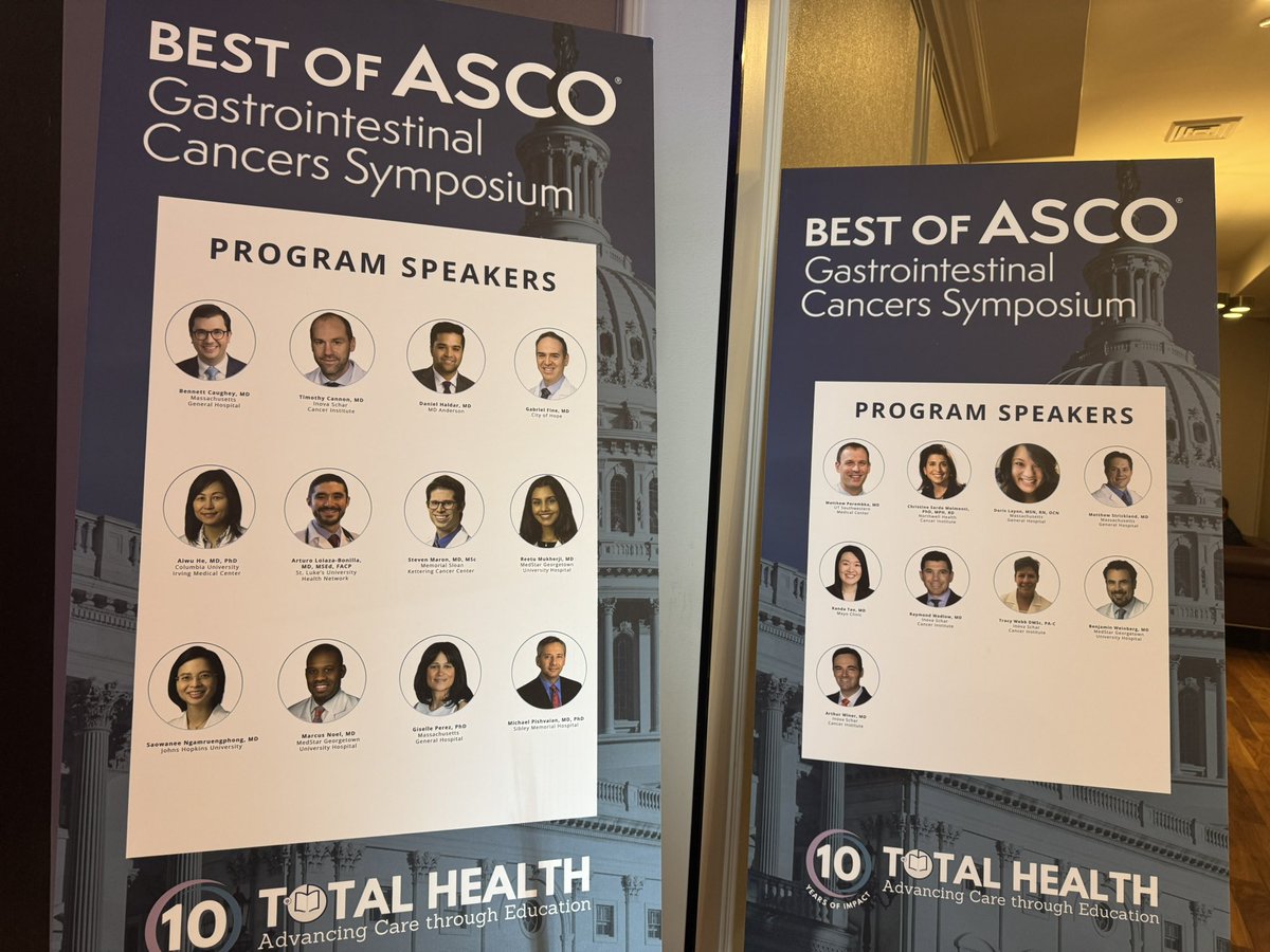 DrArturoAI's tweet photo. Full day of #CME discussing the top research from #ASCOGI25 and practice changing studies for our patients with gastrointestinal malignancies. Thank you @ASCO and @TotalHealthConf | #stlukesproud #cancerresearch #clinicaltrials #ctDNA | @MassiveBio https://t.co/pzXO1I59wC