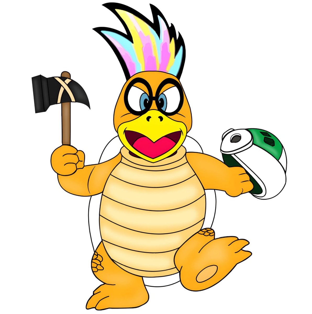 Iggy, the smarter and less kind of the Hammer Bros.

Artwork by Patty, a friend from the Discord Server!