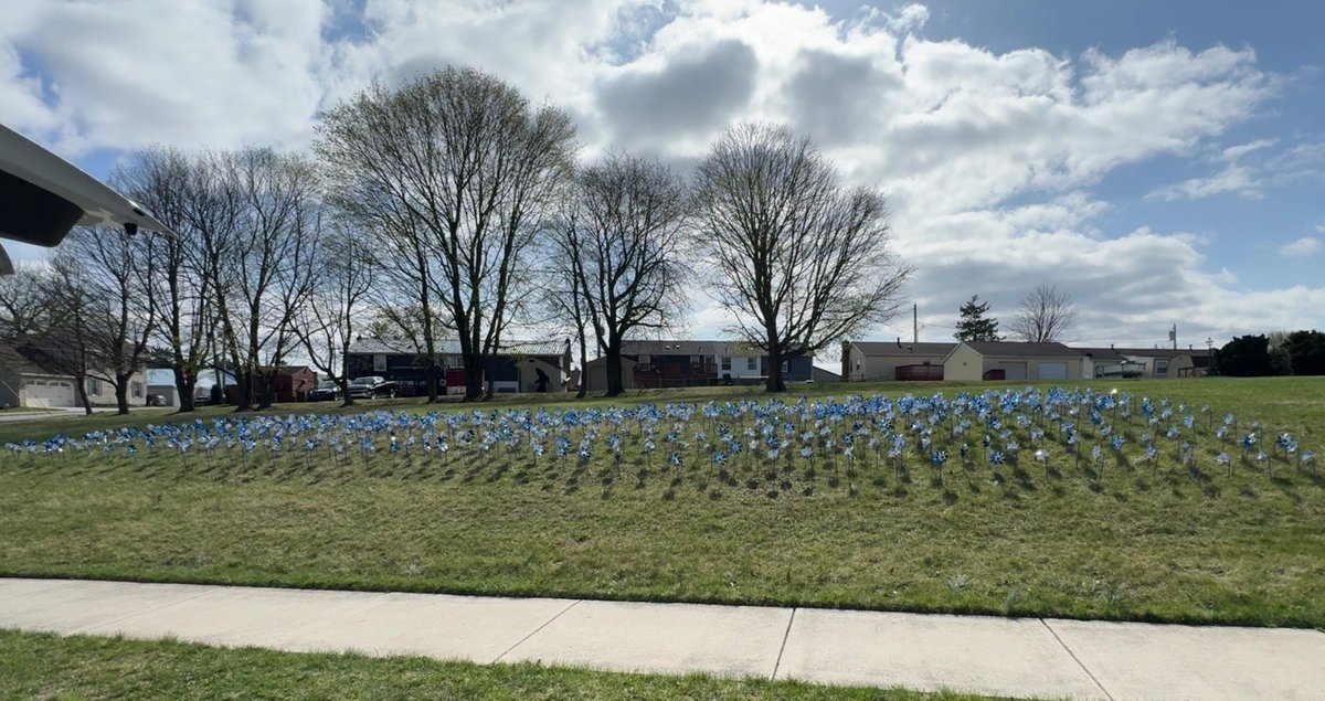 XCHanover's tweet photo. On April 1st. members of the club with help from preschool children &amp; their teachers put 612 Pinwheels up in the field across from the North Hanover Area YMCA on North George St. to make people aware that April is National Prevention of Child Abuse Month. https://t.co/UEB4F2GZDj