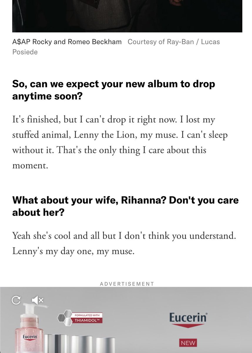 DailyNoud's tweet photo. ASAP Rocky claims he won’t drop a new album until he finds his lost stuffed animal in a recent interview

“I can’t sleep without it. That’s the only thing I care about this moment.” https://t.co/c4B8oi5BAt