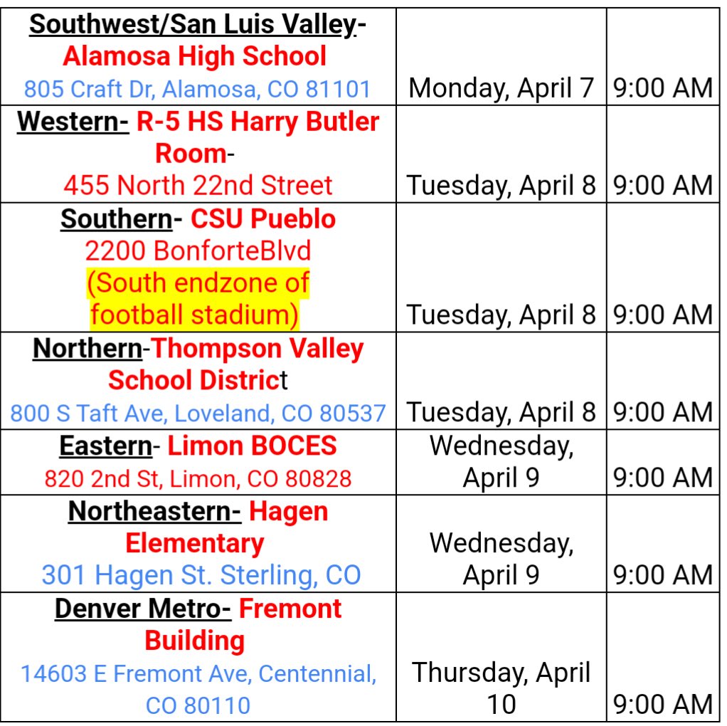 Reminder that CHSAA/CADA outreach is this week! We'll see you soon!! Also, if you haven't registered for the CADA conference yet, make sure you do that before April 15th. Prices will go up after that.