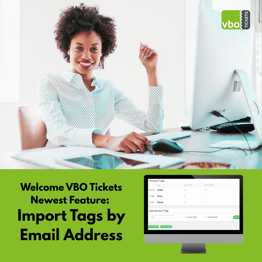 vbotickets's tweet image. VBO's New Feature: Import Tags by Email Address ⁠
⁠Bulk-apply tags via a list of email addresses. 

✅ Tag accounts in seconds⁠
✅ Run smarter reports with precise segmentation⁠
✅ Streamline data without manual edits⁠
⁠
See a friendly expert at vbotickets.com/demo