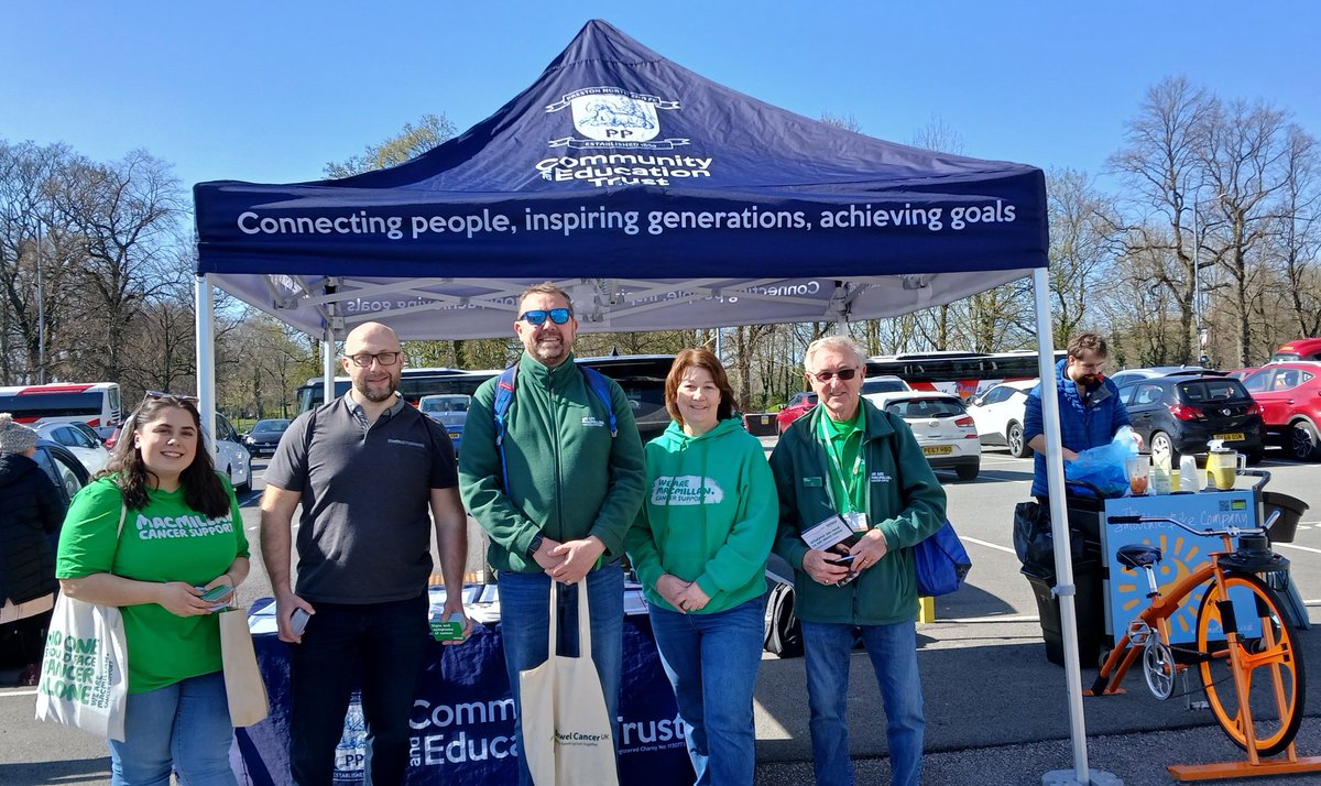 info_macmillan's tweet image. A job well done by the Macmillan team at the PNE football ground today. We each walked around 6,000 steps handing out leaflets and information, over 100 leaflets were given out, and we chatted to some lovely people. @LancsHospitals @pnecommunity @macmillancancer