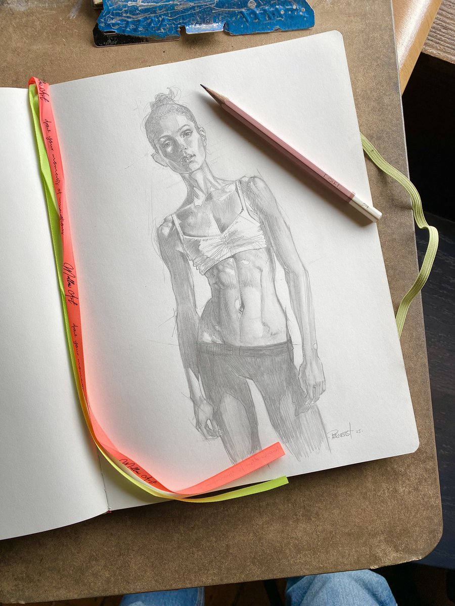 First 3 pages in my new #sketchbook. Paula, Daria and Lily.