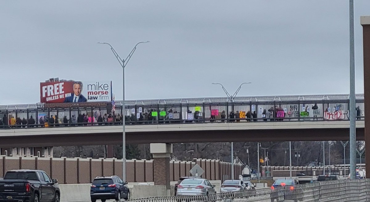 MeganDetroit's tweet photo. Oakland County MI is out in force saying #HandsOff to Elon and Trump! https://t.co/sIO8PDBg8o