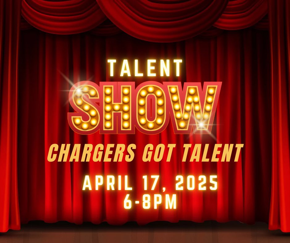 JohnsonAFMS's tweet image. Last day to sign up for Chargers Got Talent auditions is tomorrow at 6pm. Here is the link: tinyurl.com/ChargersGotTal…

Auditions are this Wednesday, April 9th from 3:15-5pm. 

Chargers Got Talent show is April 17, 2025 from 6-8pm &amp;amp; judged by Katherine Neal from Vogue Modeling, LLC.