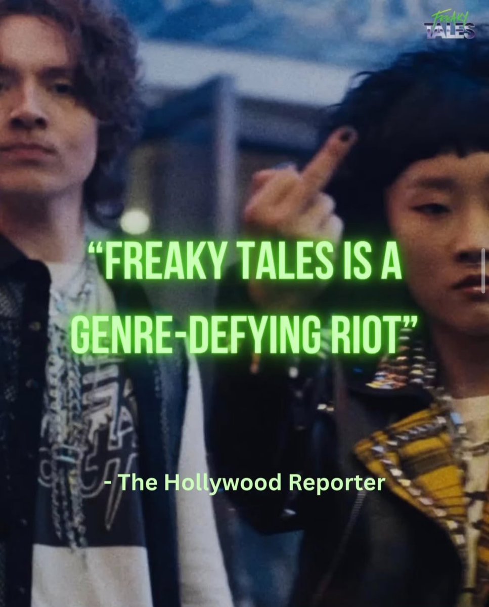 Marteen's tweet photo. catch me as Kohlrabi in #FreakyTales in theaters now ⚡️💚 https://t.co/CfOVNfcnYV