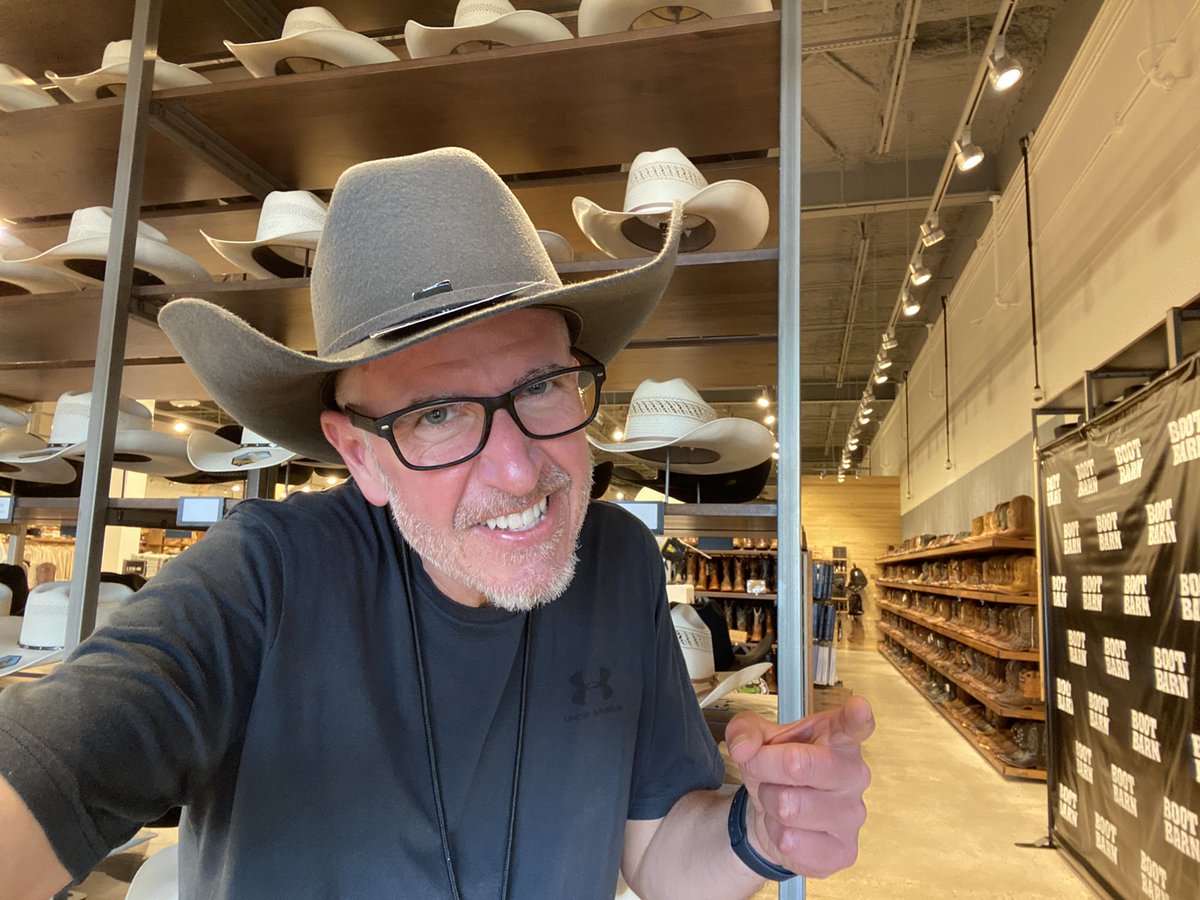 Howdy partner! Cowboy Greg 🤠 is BACK to invade the grand opening of Boot Barn on Eastern Boulevard (next to Guitar Center) in Montgomery with I-92! I found me a hat and a pair of s*#% kickers!
