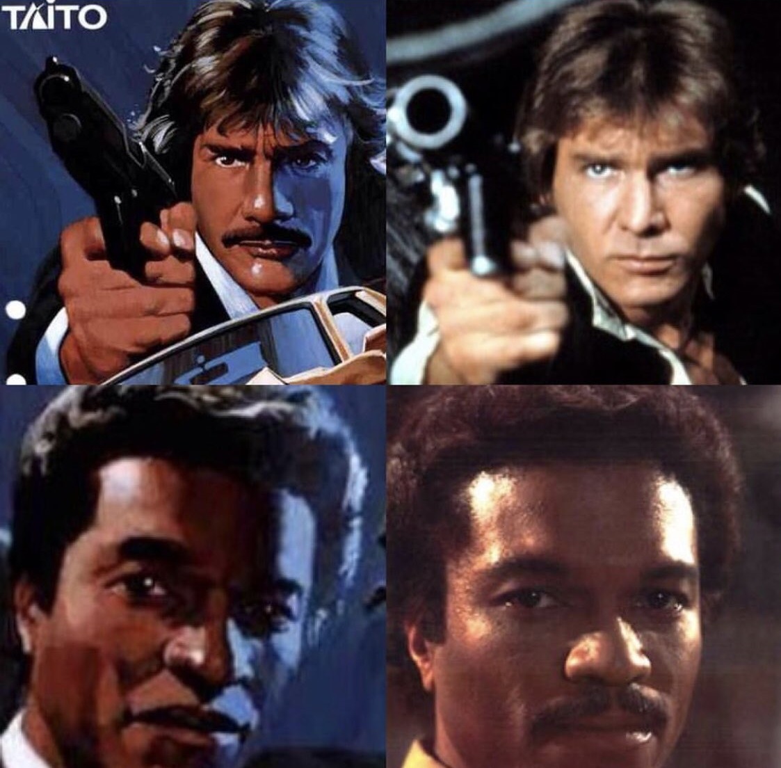 GaryArnott's tweet image. I did indeed Al, also have a look at this early arcade flyer artwork for Chase HQ - Tony Gibson is sans his signature tash which makes him look even more like our beloved Captain Solo!! 👀🤯

The yellow Lambo was a great addition tho! 👌 

#ChaseHQ #Arcade #Artwork #StarWars