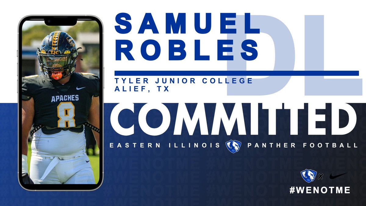 Samuel Robles (@r0b1es) on Twitter photo 100% Committed to Eastern Illinois University! #BleedBlue <a href="/FBCoachTaylor/">Carlif Taylor</a> <a href="/FB_Coach_Wilk/">Chris Wilkerson</a> 100% Committed to Eastern Illinois University! #BleedBlue <a href="/FBCoachTaylor/">Carlif Taylor</a> <a href="/FB_Coach_Wilk/">Chris Wilkerson</a>