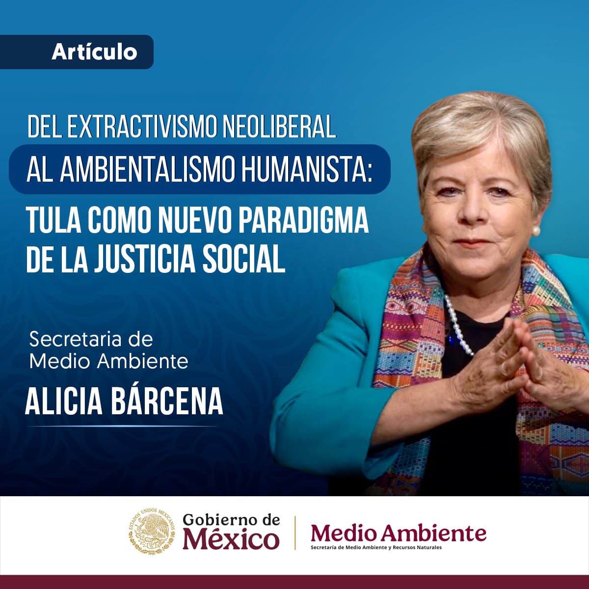 SEMARNAT México (@semarnat_mx) on Twitter photo #SemarnatEnLosMedios | Del extractivismo neoliberal al ambientalismo humanista. La #EconomíaCircular y la justicia ambiental marcan el rumbo de la política ecológica del <a href="/GobiernoMX/">Gobierno de México</a>.
✍🏽 En su artículo para <a href="/El_Universal_Mx/">El Universal</a>, la secretaria <a href="/aliciabarcena/">Alicia Bárcena</a> destaca el Parque #SemarnatEnLosMedios | Del extractivismo neoliberal al ambientalismo humanista. La #EconomíaCircular y la justicia ambiental marcan el rumbo de la política ecológica del <a href="/GobiernoMX/">Gobierno de México</a>.
✍🏽 En su artículo para <a href="/El_Universal_Mx/">El Universal</a>, la secretaria <a href="/aliciabarcena/">Alicia Bárcena</a> destaca el Parque