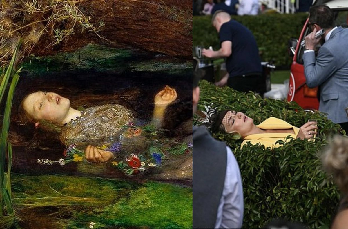 Millais’ “Ophelia” (1852)
Me after three Aperol Spritz at the Grand National (2025)