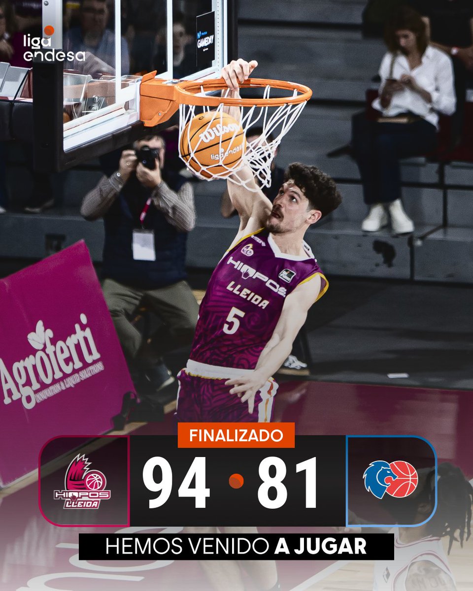 Liga Endesa (@acbcom) on Twitter photo Hiopos Lleida se hace fuerte en Barris Nord para vencer a Río Breogán y sumar su décimo triunfo en #LigaEndesa.
9⃣4⃣ Hiopos <a href="/flleida/">HIOPOS LLEIDA</a>
8⃣1⃣ Río <a href="/CBBreogan/">Río Breogán</a>
#GameDayMovistar Hiopos Lleida se hace fuerte en Barris Nord para vencer a Río Breogán y sumar su décimo triunfo en #LigaEndesa.
9⃣4⃣ Hiopos <a href="/flleida/">HIOPOS LLEIDA</a>
8⃣1⃣ Río <a href="/CBBreogan/">Río Breogán</a>
#GameDayMovistar