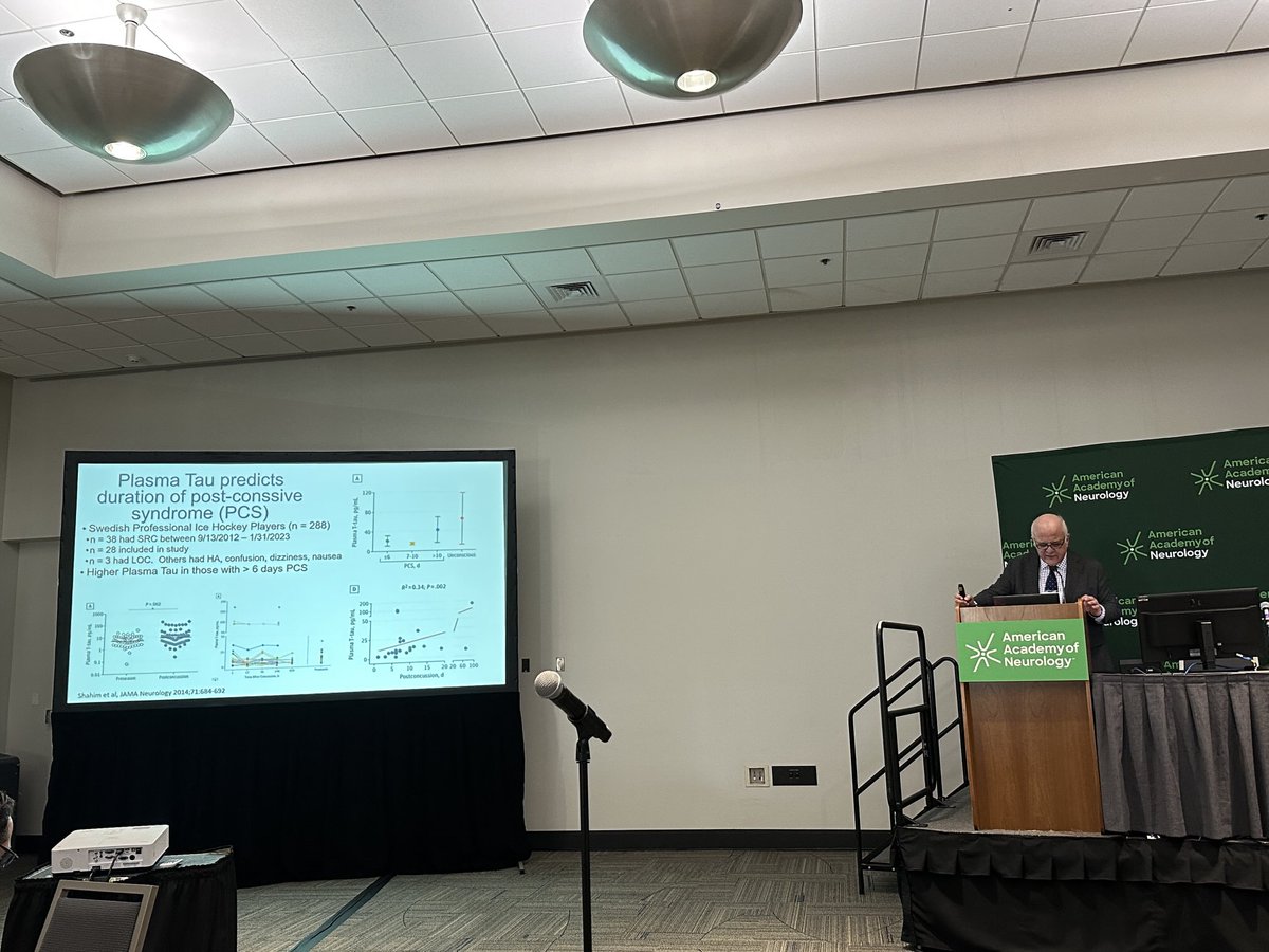 Examining which biomarkers are informative for predicting prolonged recovery #concussion ⁦<a href="/AANmember/">American Academy of Neurology</a>⁩ #AANAM Dr. Diaz