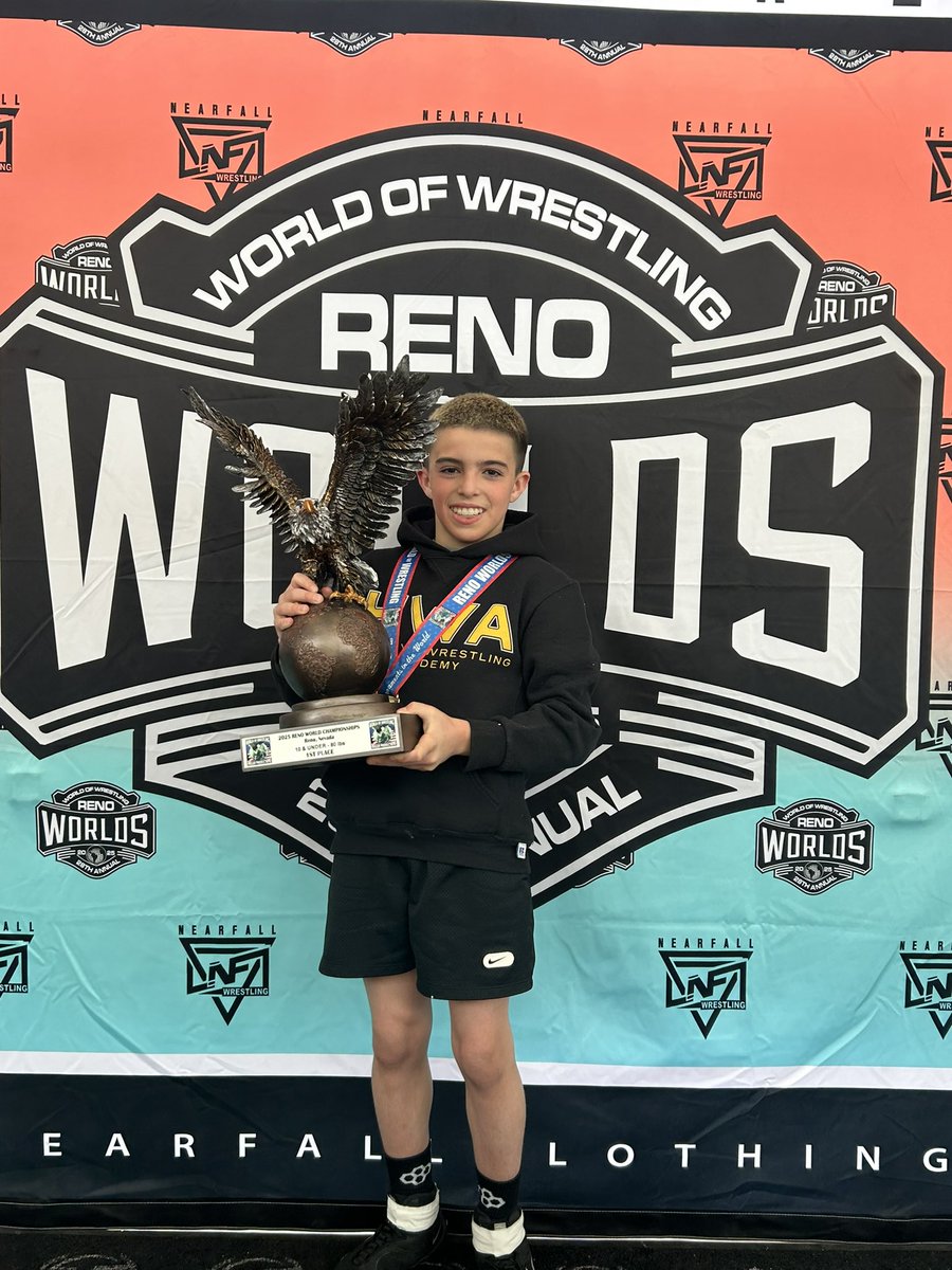 hawkswacademy's tweet photo. We have a Reno Worlds Champion! Owen Runge brings home the title at 10U 80 lbs!

Congratulations Owen! You’re our first Reno champ of many! We are all proud of you!

#HWA https://t.co/vsYxtxH33Z