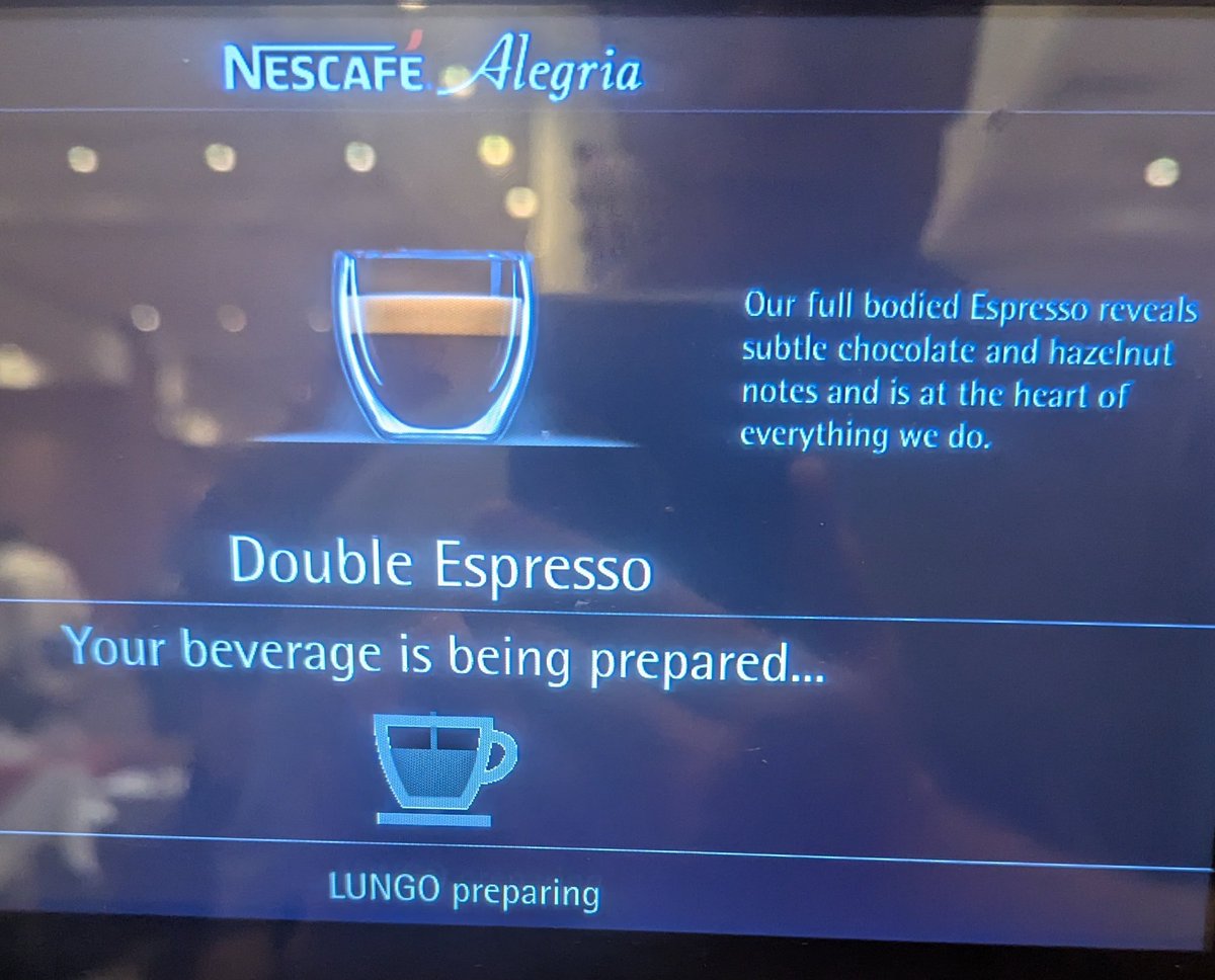 Dear <a href="/NESCAFE/">NESCAFÉ Coffee</a> , your Alegria coffee machine has a twisted mind: Did I get a double espresso or a Lungo? 😂