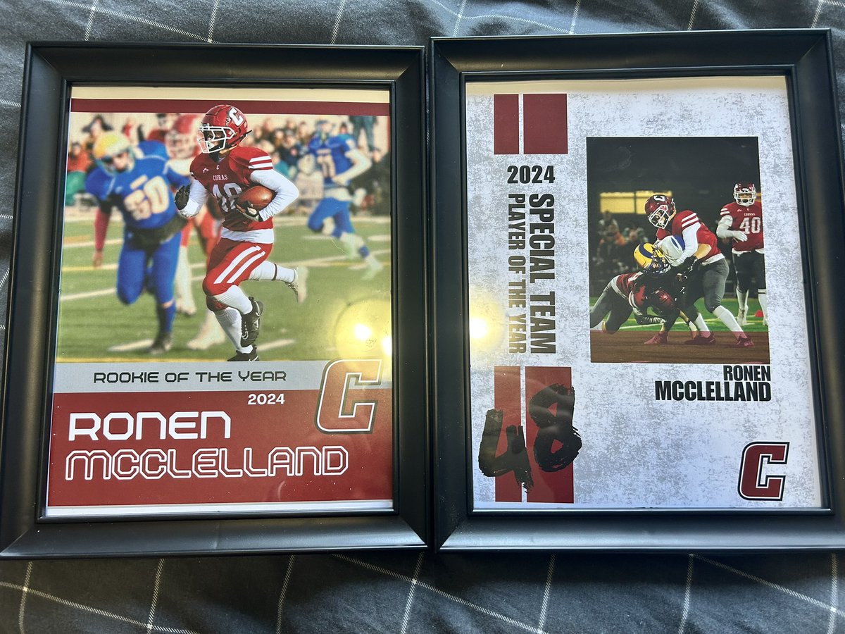 Proud to have received team rookie of the year award and special teams player of the year award for the Cochrane cobras !