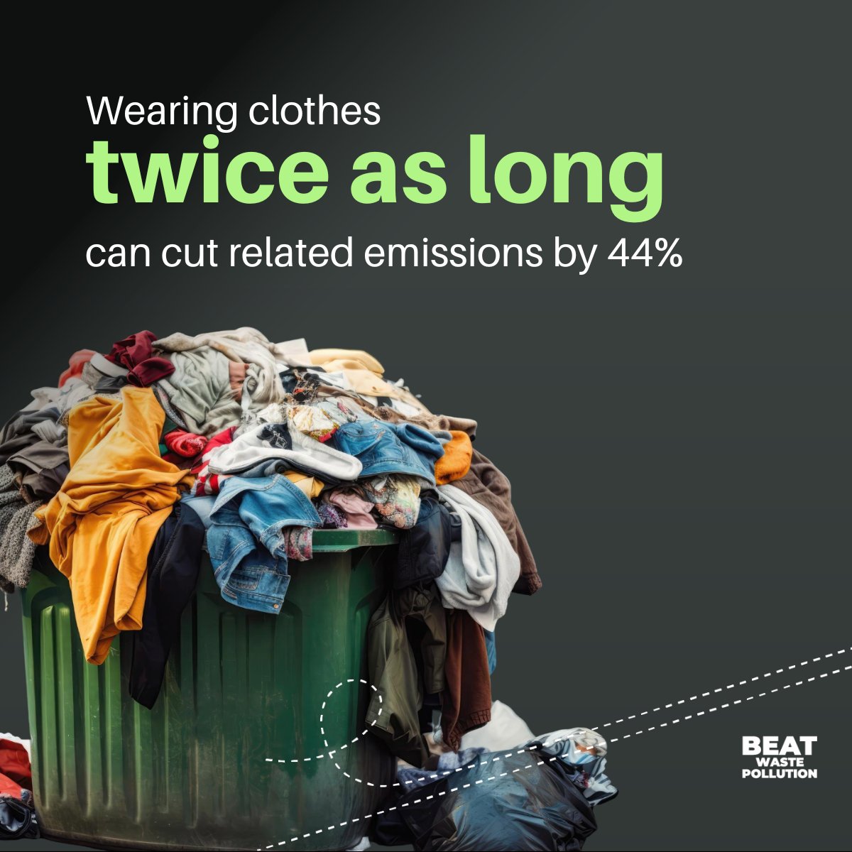 People are buying more clothes, but they don’t stay in closets for long. This fuels overproduction and waste.

An easy fix? Wear them longer—the planet will thank you!

More tips on #BeatWastePollution 

unep.org/news-and-stori…