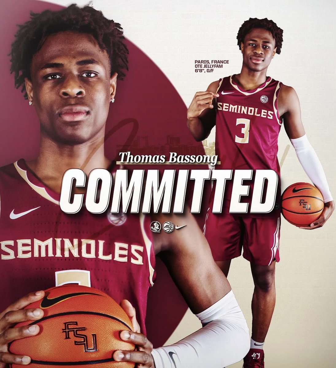 Colby Giacubeno (@colbyghoops) on Twitter photo ‘25 <a href="/OvertimeElite/">Overtime Elite</a> wing Thomas Bassong has committed to Florida State. One of the most underrated prospects nationally with some of the most intriguing upside. Fan of this addition for the Seminoles. ‘25 <a href="/OvertimeElite/">Overtime Elite</a> wing Thomas Bassong has committed to Florida State. One of the most underrated prospects nationally with some of the most intriguing upside. Fan of this addition for the Seminoles.