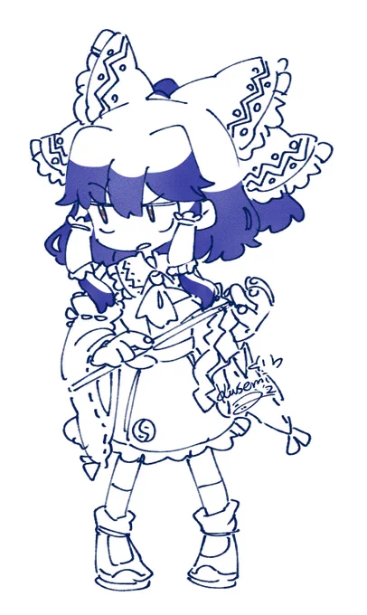 深夜のラクガキ霊夢 