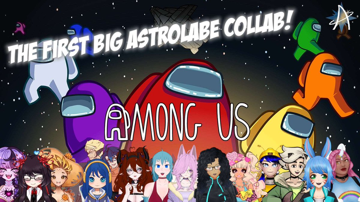 AstrolabeVT's tweet photo. In THREE HOURS (5PM EST), we have.. our first big collab! We’re so excited to backstab each other. Come watch on any of our talent’s pages! https://t.co/UoQ3RBvrRM