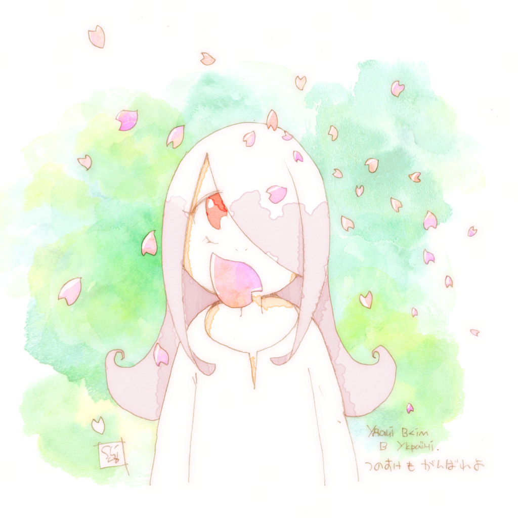 スーシィ・マンババラン 「桜はいいねぇ(・×・)#LWA_jp #Ukraine 」|し ろ（ 築 ５ ６ 年 ・ 心 不 全 療 養 中 ）のイラスト