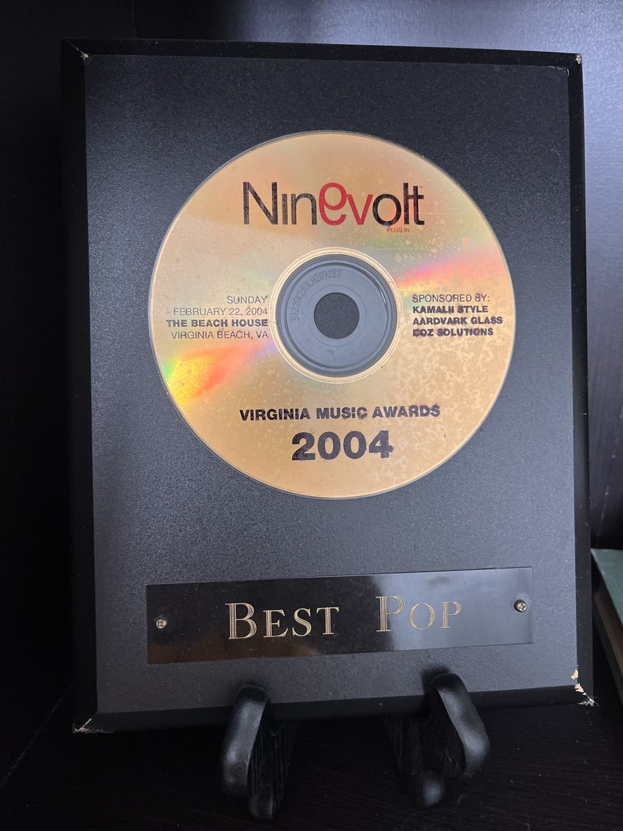 teddyblanks's tweet photo. For those of you saying, "you can't do pop music, you're a graphic designer," I'd like to remind you that (a) not anymore b/c ChatGPT is the only graphic designer now, and (b) I have a 2004 Virginia Music Award for "Best Pop" https://t.co/UXqvt5X6Va