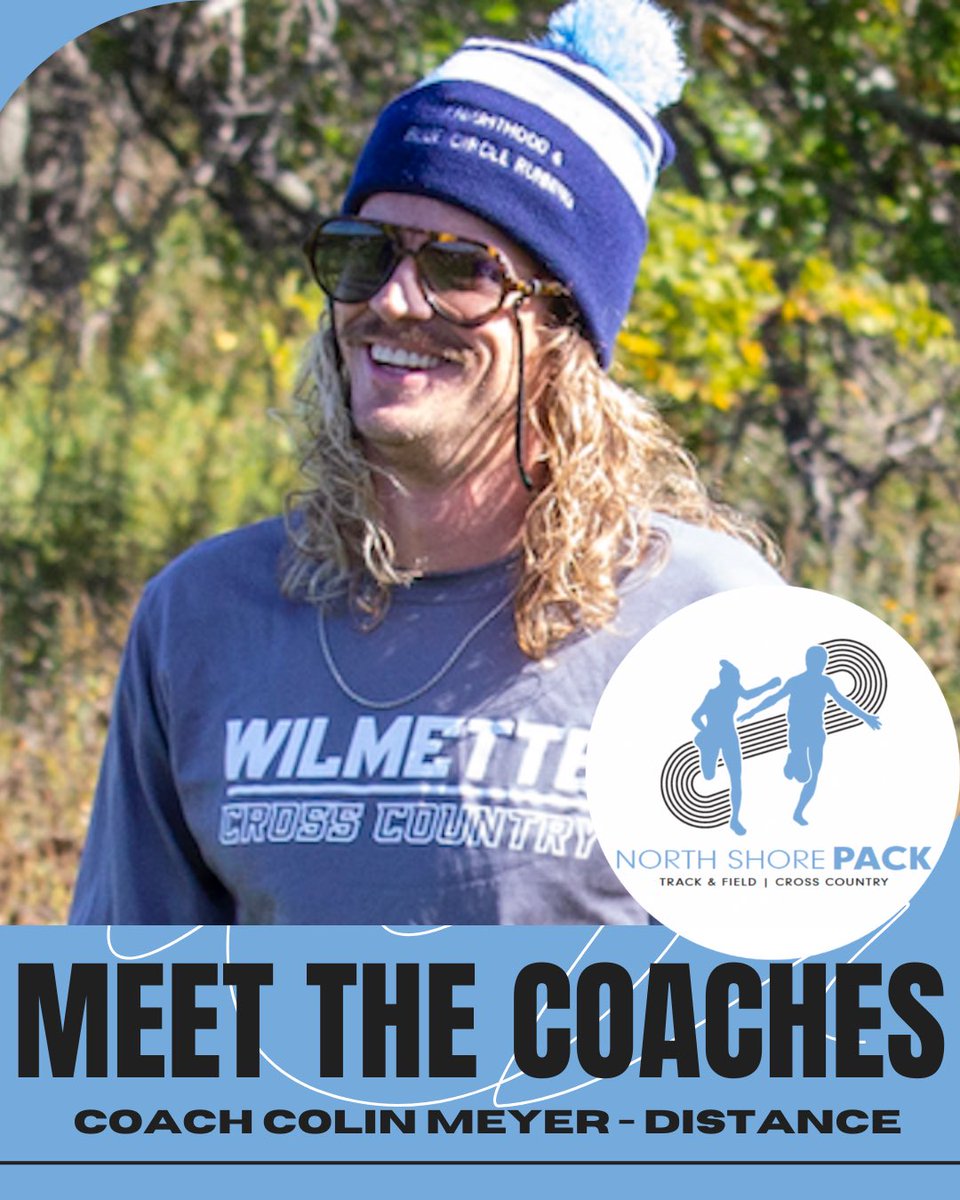 Colin Meyer will be coaching distance for North Shore Pack. Coach Meyer competed locally for Lincoln MS and Prospect HS. He’s now the CC coach for Wilmette JH where he’s coached multiple state qualifiers. Welcome to ⁦<a href="/ThePackTFCC/">The Pack TFCC</a>⁩