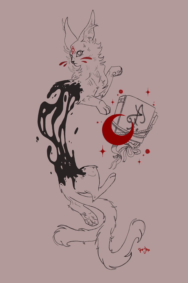zoryka_'s tweet photo. guardian kitty 🧿

tatoo flash for my friend 🫶 https://t.co/et0xEqECTY