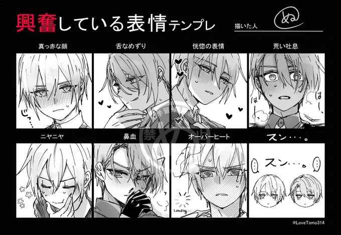 極本科と極写しで表情テンプレ
普段描かないおかおがたくさんかけて満足です🫶
#興奮している表情テンプレ 