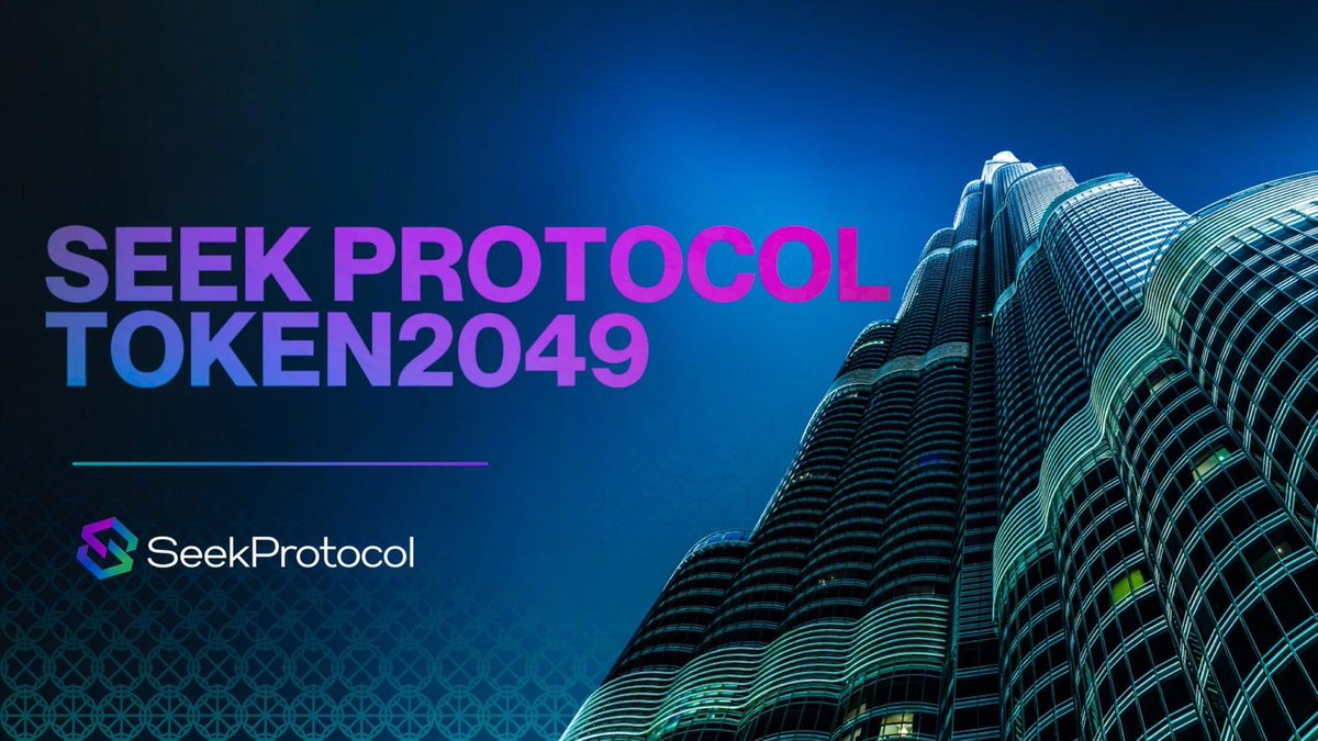 Seekprotocol's tweet photo. Excited to announce that Seek Protocol will be attending TOKEN2049 in Dubai! 🇦🇪 

Let’s connect with our community, partners, and fellow builders. See you there! 🚀 https://t.co/Ym2LKe7QYT
