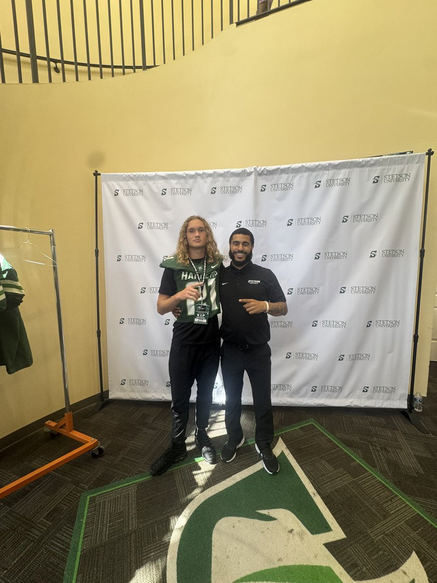 zacholson321's tweet image. Had A Great Visit At Stetson Hope To Be Back Soon @StetsonFootball @_CoachWallace @Coach_Denson863 @BIGshadowMIKE @AtifAustin @CoachMurray47 @coachpurvin @MerrittIslandFB