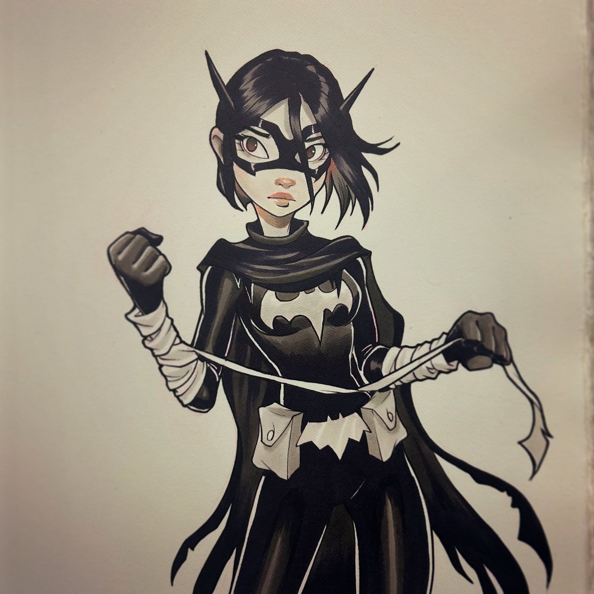 Black Bat 🦇 #traditionalart