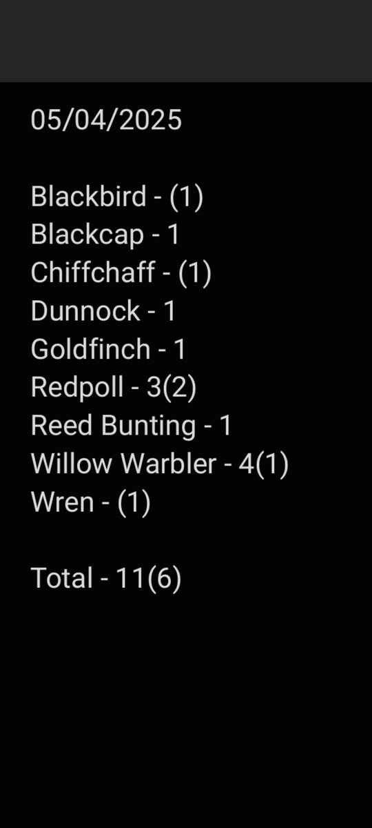 First proper spring migration visit of the year on the Causeway Coast with a modest catch of 17 birds in the easterly winds, included a Blackcap &amp; 5 Willow Warbler. Other migrants around were 7 Wheatear, 3 Sand Martin, 1 White Wagtail &amp; 5+ more WilWa. Follow on BlueSky