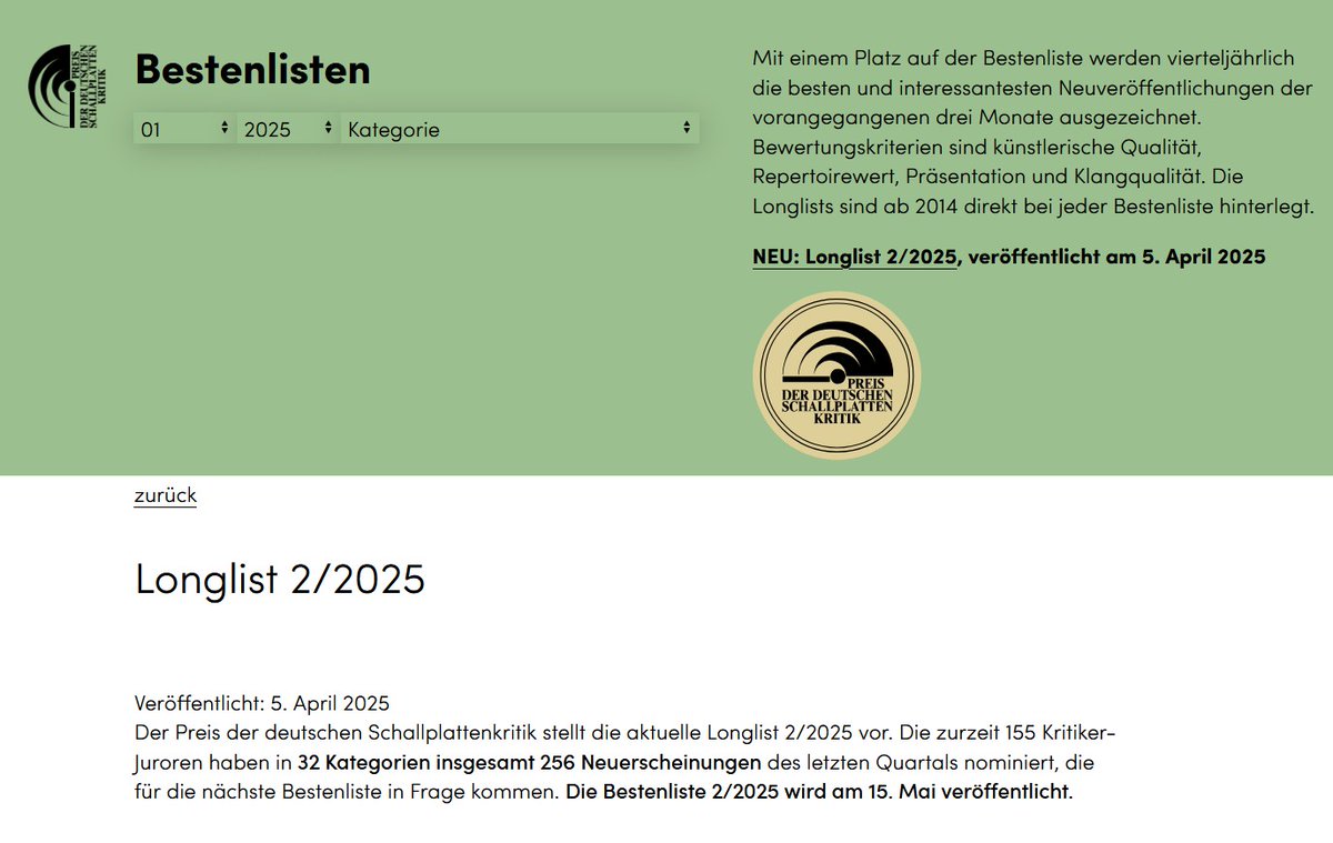 Good news! bastille musique’s latest release »Klaus Ospald: Escribí« featuring world premiere recordings by <a href="/PLAimard/">Pierre-Laurent Aimard</a>, #TeodoroAnzellotti, <a href="/RuizEdicson/">Edicson Ruiz</a>, <a href="/WDR/">WDR</a> #Sinfonieorchester and <a href="/ensemblemodern/">Ensemble Modern</a> is on the #PdSK longlist 2/2025! Find out more: schallplattenkritik.de/bestenlisten/l…