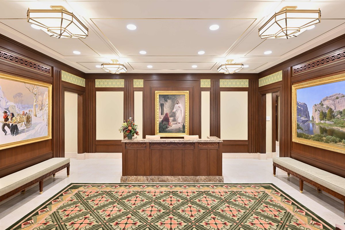 CookQuentinL's tweet image. Look at these beautiful paintings displayed in the foyer of the Casper Wyoming Temple.
When President Russell M. Nelson assigned me to dedicate this house of the Lord late last year, I had a profound emotional and spiritual experience that brought into clear focus the role…