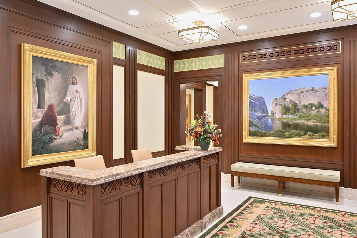 CookQuentinL's tweet image. Look at these beautiful paintings displayed in the foyer of the Casper Wyoming Temple.
When President Russell M. Nelson assigned me to dedicate this house of the Lord late last year, I had a profound emotional and spiritual experience that brought into clear focus the role…