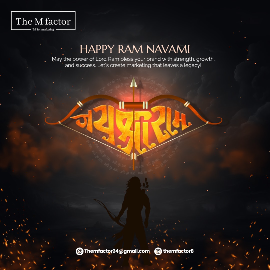 themFactor8's tweet photo. Ram Navami isn't just a celebration, it’s a mindset. Let’s take a cue from Lord Ram and build strategies that stand the test of time. Here’s to crafting stories with purpose, passion, and power!

#TheMFactor #advertising #feativeseason #happyramnavami #indianfestivalseason https://t.co/RvRTAbKygY