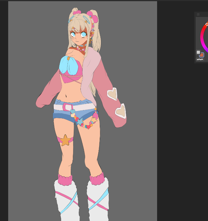AnRausseo's tweet photo. Making a gyaru = suicide challenge

(I am not used to saturate colors).

#vtuber #anime #gyaru #animeart #artmoot https://t.co/4tn2WGzO7Q