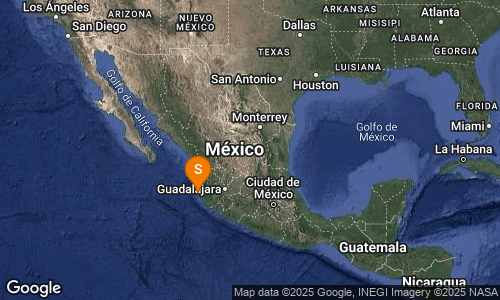 SSNMexico's tweet photo. SISMO Magnitud 4.1 Loc  61 km al SUROESTE de PUERTO VALLARTA, JAL 05/04/25 11:58:49 Lat 20.38 Lon -105.76 Pf 11 km https://t.co/kVvrIcDvl2
