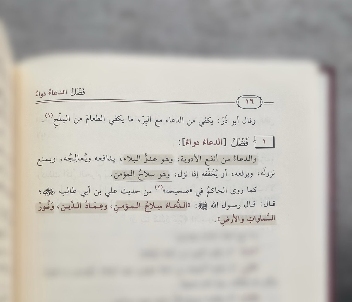 قال النبي ﷺ :
«الدُّعاء سِلاح المؤمن،وعمادُ الدِّين،ونور السماوات والأرض »

📚: #الداء_والدواء