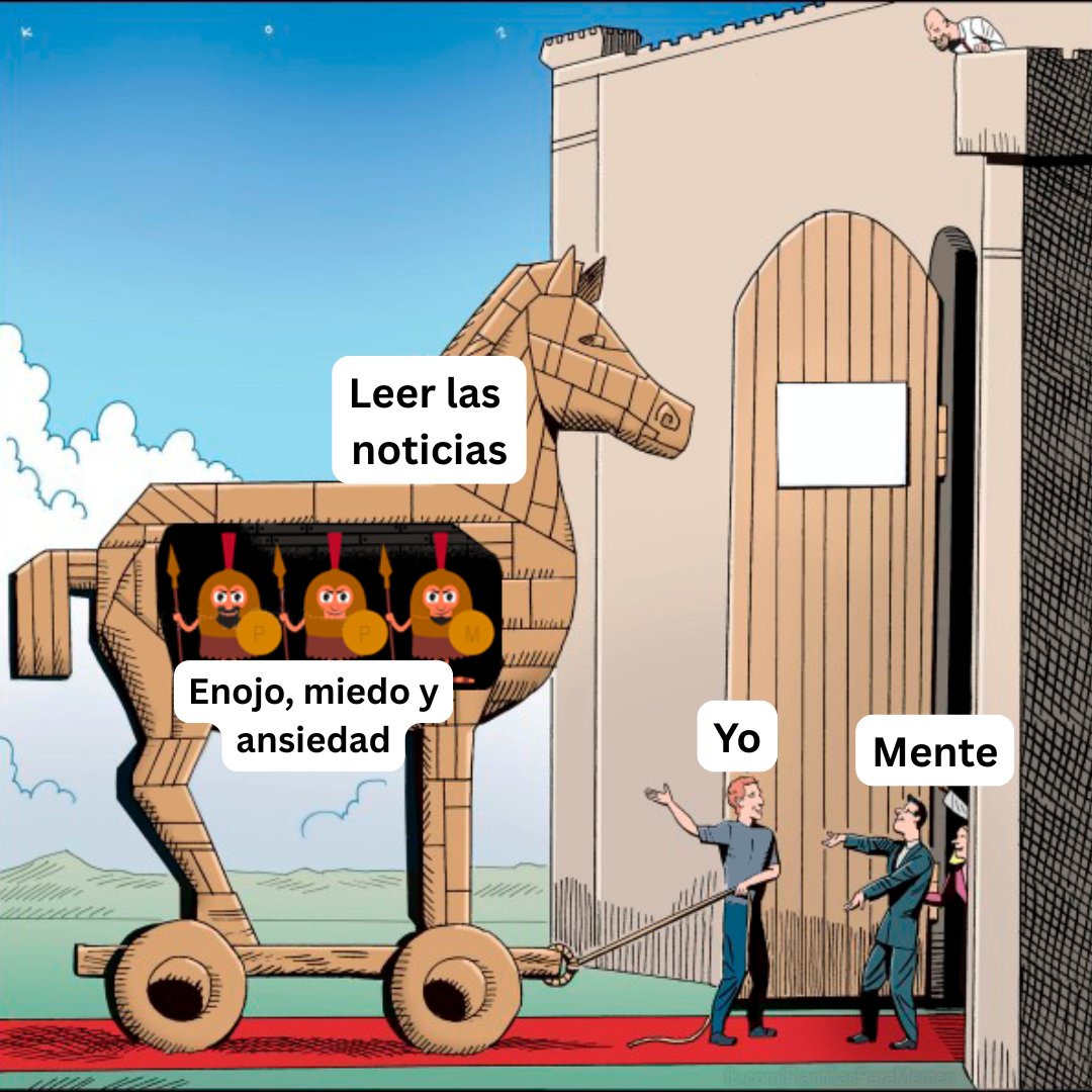 Los caballos de Troya son hábitos que creemos que nos hacen “bien”, pero en realidad sabotean nuestra salud física, mental y espiritual.

Estos son 8 caballos de Troya que vale la pena cuestionar:

1. Caballo de Troya de las noticias