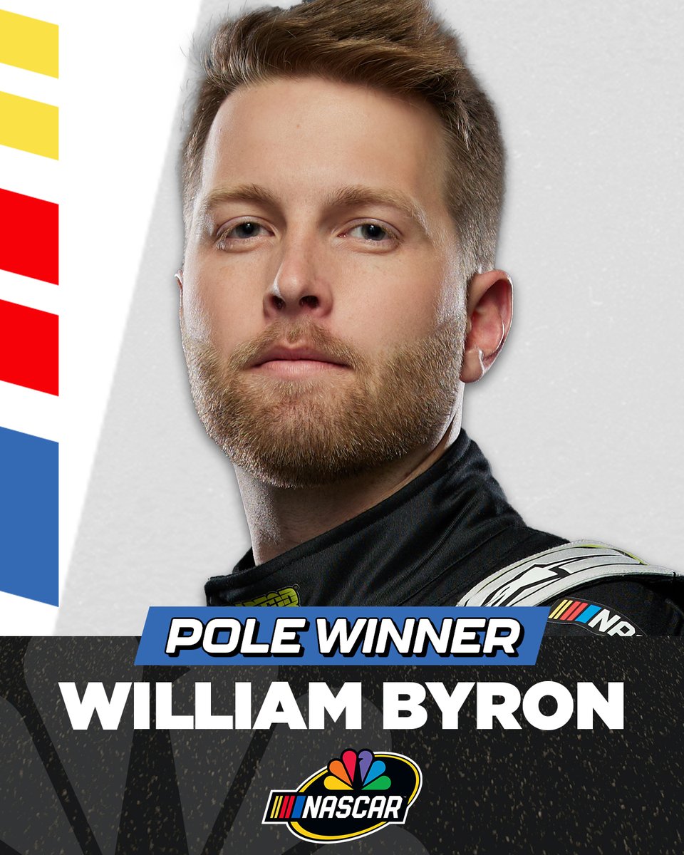REPOST to congratulate William Byron!

He wins the pole at Darlington. #NASCAR