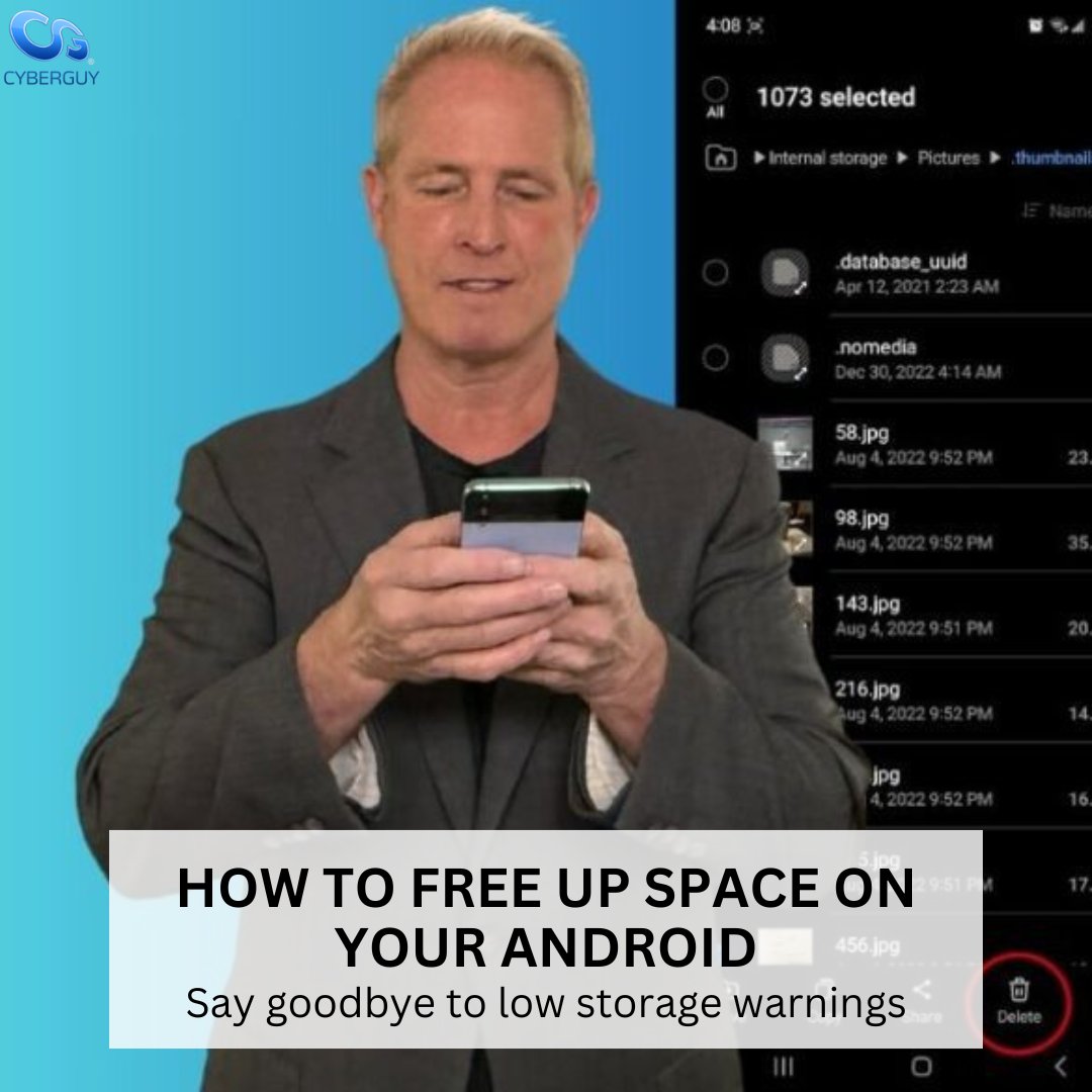 cyberguy's tweet image. Clear up space on your Android by removing hidden clutter, offloading media to Google Photos, and deleting unused apps. 📱

Learn more here: cyberguy.com/android/how-to…

#AndroidTips #StorageHack #TechCleanup