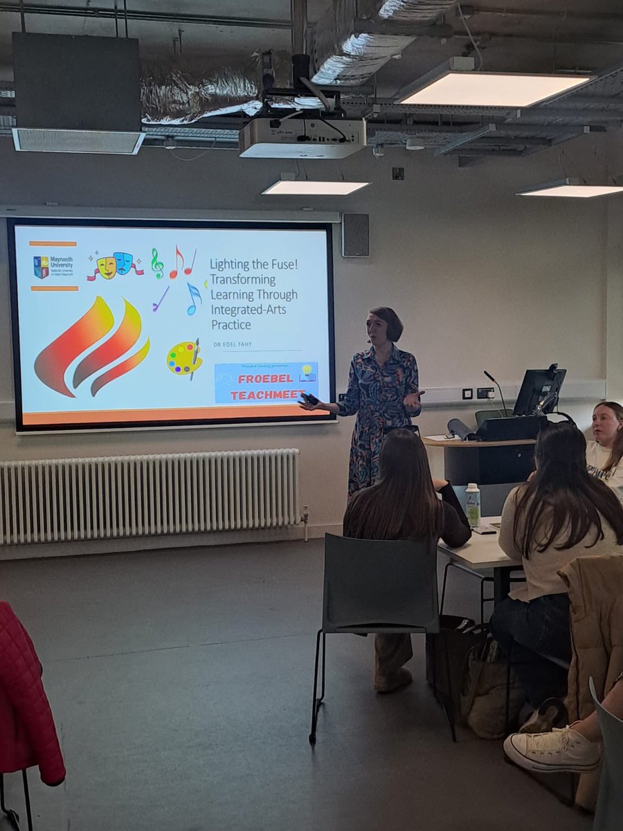 Edel Fahy (@fahyedel) on Twitter photo Delighted to have had the opportunity to share a snapshot of integrated arts practices at Froebel TeachMeet 2025. Lots of interesting, informative presentations from colleagues and former students alike. The future of education is bright! <a href="/MUFroebelDICE/">DICE in Froebel</a> <a href="/MaynoothUni/">Maynooth University</a> <a href="/froebelMU/">Froebel Department</a> Delighted to have had the opportunity to share a snapshot of integrated arts practices at Froebel TeachMeet 2025. Lots of interesting, informative presentations from colleagues and former students alike. The future of education is bright! <a href="/MUFroebelDICE/">DICE in Froebel</a> <a href="/MaynoothUni/">Maynooth University</a> <a href="/froebelMU/">Froebel Department</a>