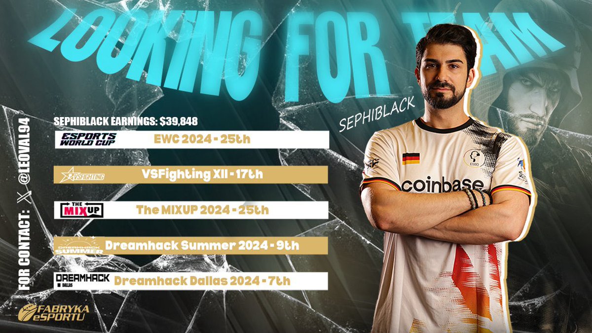 After many years, I‘m looking for a new organisation! Qualifying to EWC like last year and qualifying for TWT Finals are one of my goals for this year!
DMs are open. Contact me, <a href="/MrDrunkenpony/">KPI Drunkenpony</a> or <a href="/LeoVal94/">Leo</a> for more information and my CV.