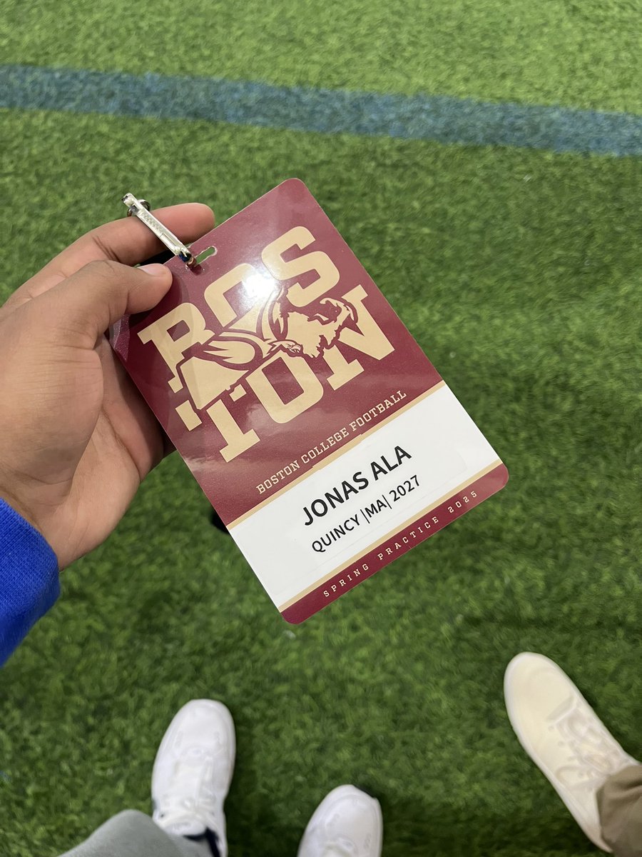 JONAS ALA ‘27 Rb (@jonasala2027) on Twitter photo I had a great time <a href="/BCFootball/">Boston College Football</a> today! I loved watching practice and seeing the campus. On top of all that, I got to meet NFL legend Matt Ryan
Thank you to <a href="/MButlerBCFB/">Michael Butler</a> and <a href="/CarterZielinski/">Carter Zielinski</a> for the invitation I had a great time <a href="/BCFootball/">Boston College Football</a> today! I loved watching practice and seeing the campus. On top of all that, I got to meet NFL legend Matt Ryan
Thank you to <a href="/MButlerBCFB/">Michael Butler</a> and <a href="/CarterZielinski/">Carter Zielinski</a> for the invitation