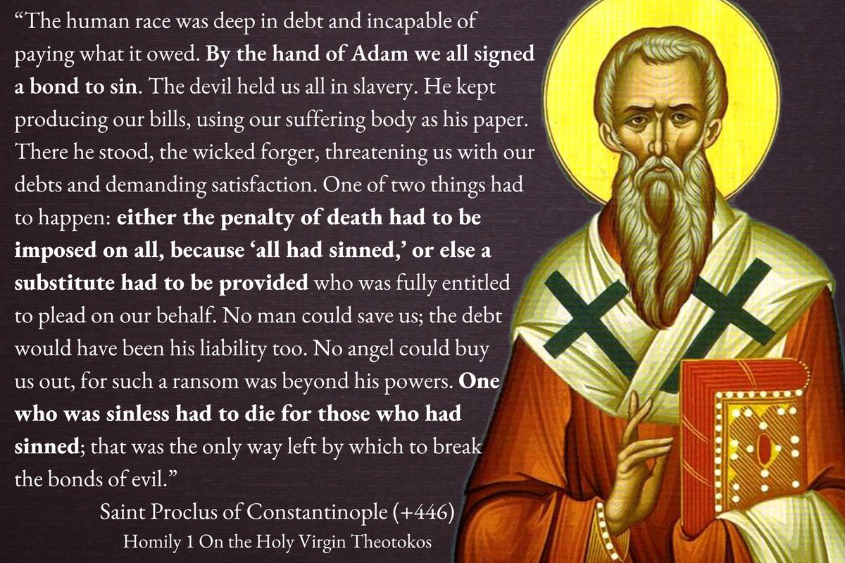 Saint Proclus of Constantinople on Christ the Substitute for the Penalty of our Sins