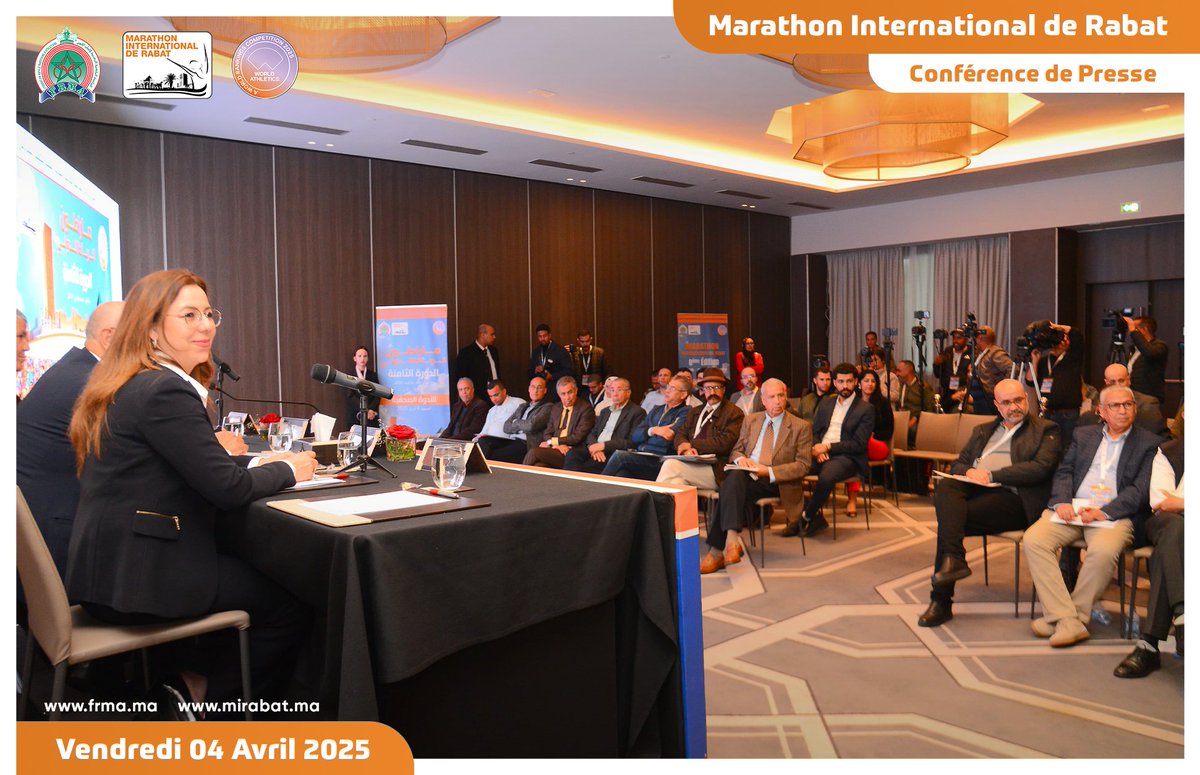 RabatMarathon's tweet photo. شهدت الندوة حضورًا وازنًا لمجموعة من الصحفيين والإعلاميين الرياضيين، ممثلي مختلف المنابر الوطنية، حيث تم الكشف عن آخر المستجدات المتعلقة بهذه الدورة، سواء من حيث التحضيرات التنظيمية، اللوجستية، التقنية أو الطبية.  

#FRMA #MIRabat https://t.co/QEMSPB23iE