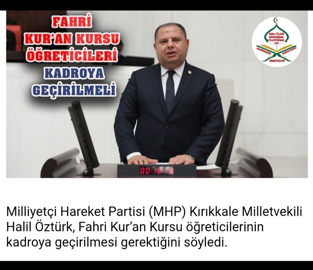 <a href="/ozanozturk_tr/">OZAN ÖZTÜRK</a> <a href="/Avkthalilozturk/">Halil ÖZTÜRK</a> <a href="/_cevdetyilmaz/">Cevdet Yılmaz</a> <a href="/erkanakcay45/">Erkan Akçay</a> <a href="/akbasogluemin/">Av. M.Emin AKBAŞOĞLU 🇹🇷</a> <a href="/AvOzlemZengin/">Av. Özlem Zengin 🇹🇷</a> 👉Asgari ücretin altında maaş
👉Sigortaları eksik yatar
👉Tazminat hakları
👉İşsizlik maaşı 
👉Özlük hakları
YOK❗️

#Diyanet FAHRİ (Geçici)  ÖĞRETİCİLERi  
<a href="/Avkthalilozturk/">Halil ÖZTÜRK</a> vekilimizn kanun teklifi lutfen artik beklemesn
Devlet bahçeli 
<a href="/AvOzlemZengin/">Av. Özlem Zengin 🇹🇷</a> <a href="/akbasogluemin/">Av. M.Emin AKBAŞOĞLU 🇹🇷</a> 
<a href="/AyanNilhan/">Nilhan AYAN</a>
